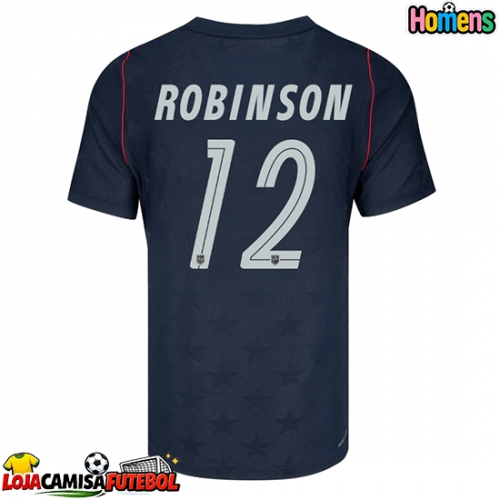 Camisa de Futebol Estados Unidos Miles Robinson #12 Equipamento Secundário Mundo 2026 Manga Curta